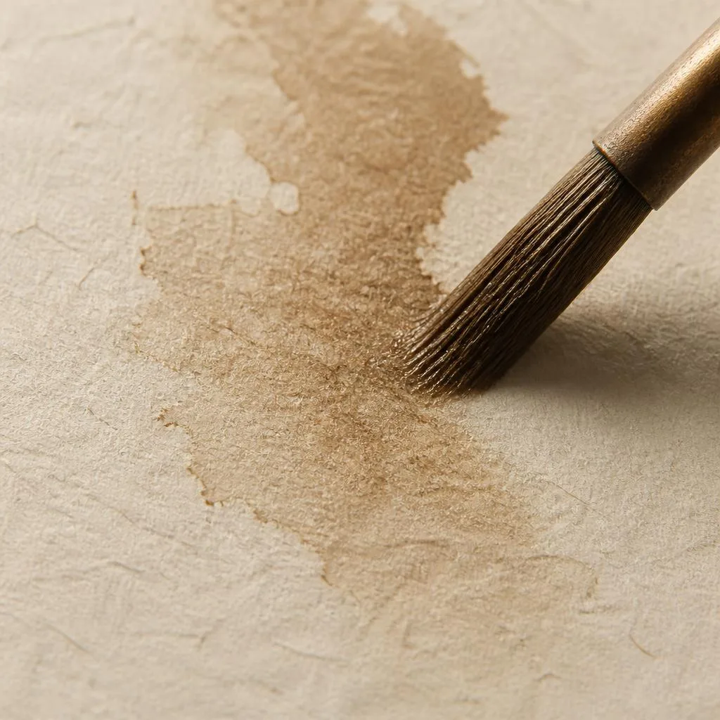Close-up of wet pulp fiber being pressed into a sheet